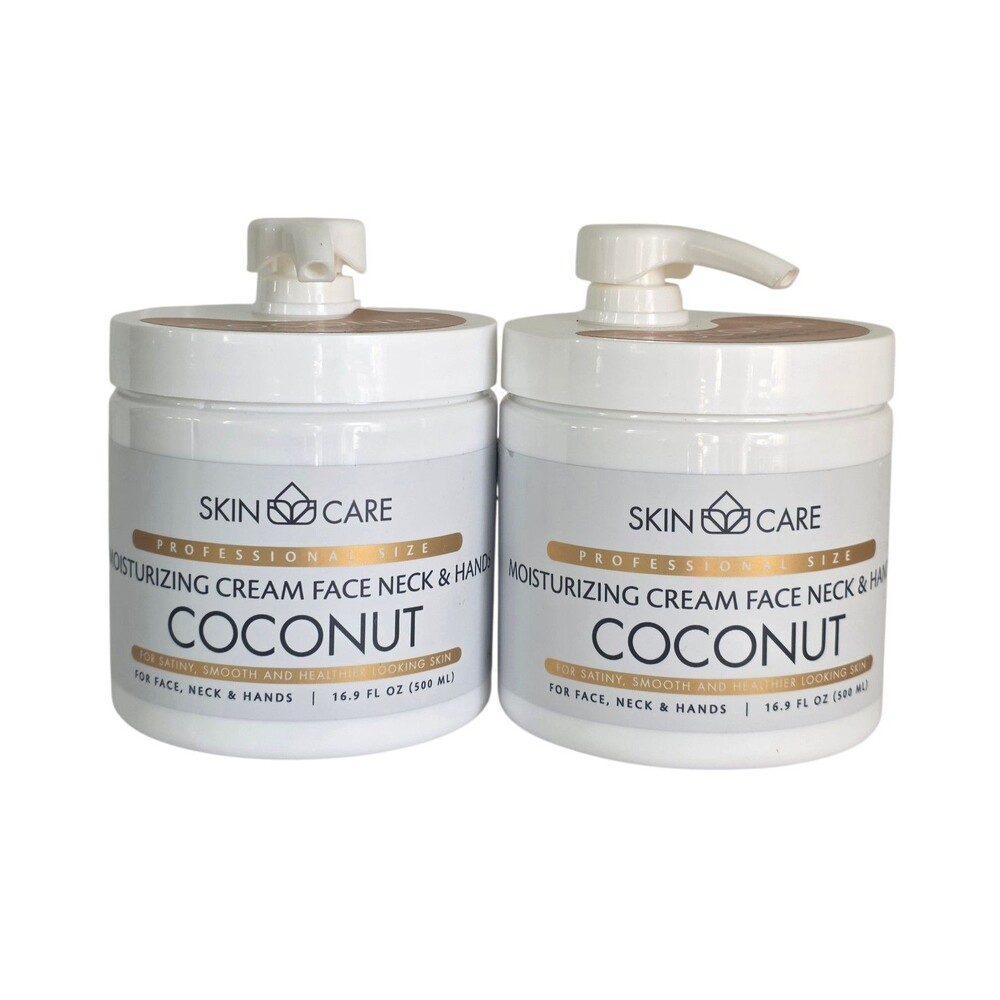 Crystal Line Health & Beauty 16.9 Oz Skin Care Coconut Moisture Cream ×2